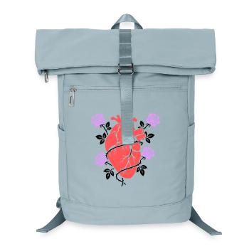 Anatomisches Herz Rosen Bunt - Laptop-Rucksack  - Eisblau - Vorne