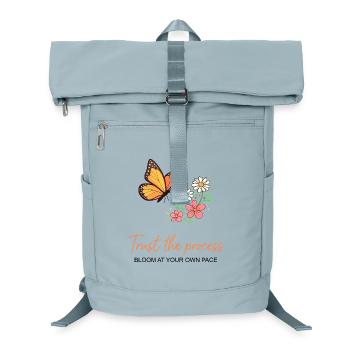 Schmetterlingsblüte: Vertrauen Sie dem Prozess - Laptop-Rucksack  - Eisblau - Vorne