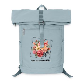 Watercolor rose petal bouquet - Laptop Backpack - ice blue - Front