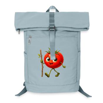 Tomate mit Stock - Laptop-Rucksack  - Eisblau - Vorne