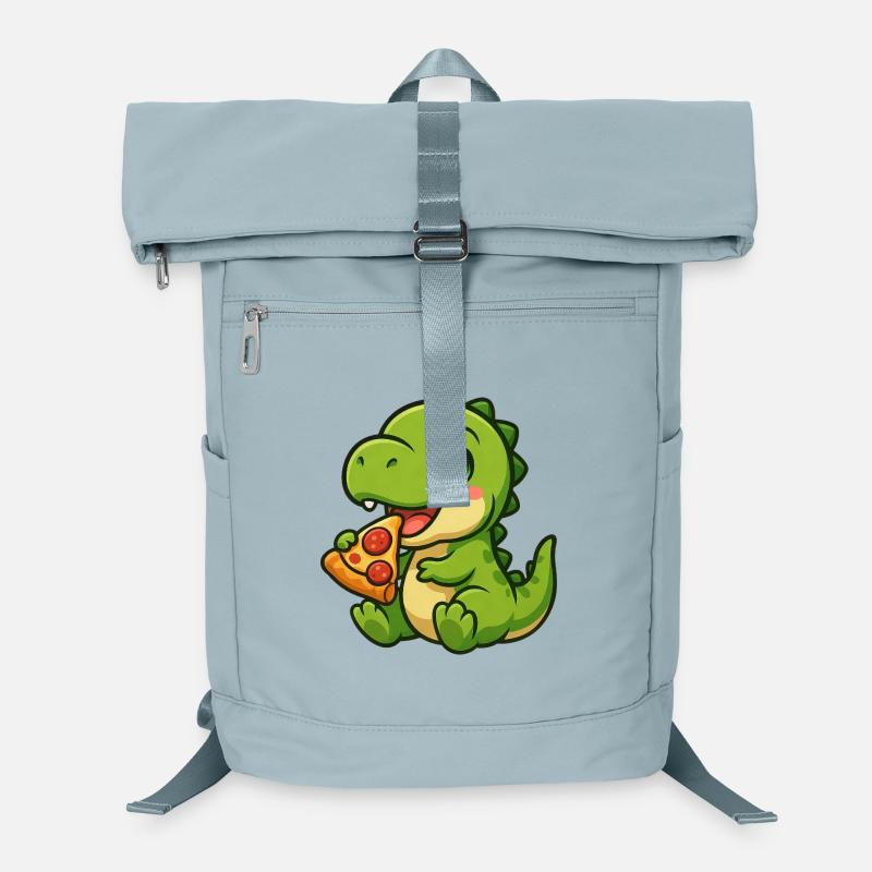 Mignon Dino T-Rex Pizza Pizza Lover Dessin animé Sac à dos ordinateur