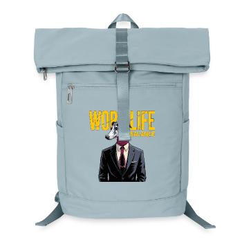 Work-Life Balance Dog in Suit - Laptop Backpack - ice blue - Front