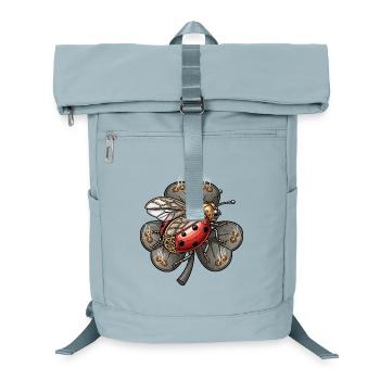 Steampunk ladybug on shamrock - Laptop Backpack - ice blue - Front