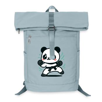 Niedliches Panda Martial Arts Design - Laptop-Rucksack  - Eisblau - Vorne