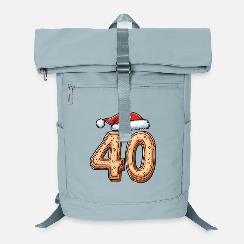 40 chiffres Biscuit Noël - Sac à dos ordinateur - bleu glacier