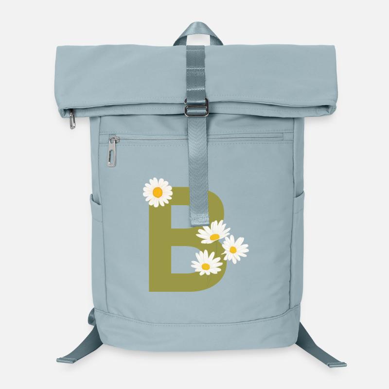 Buchstabe b grüne Gänseblümchen Laptop-Rucksack 