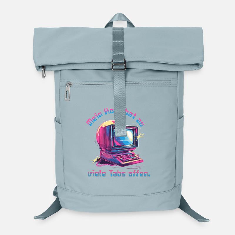 Vintage Computer Neon Tabs Offen Laptop-Rucksack 