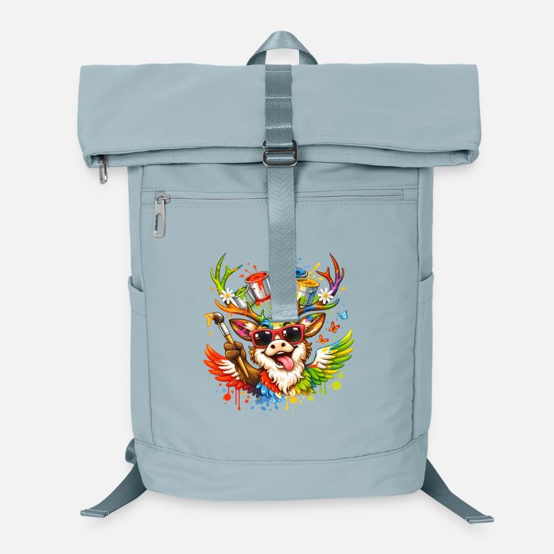 Creative Deer Art Illustration Laptop Backpack