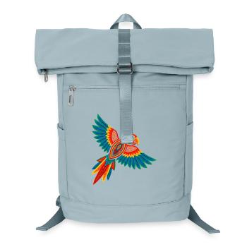 Bunter Mola Papagei - Laptop-Rucksack  - Eisblau - Vorne
