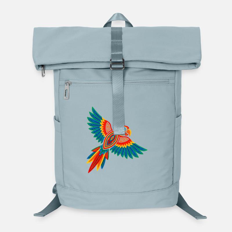 Bunter Mola Papagei Laptop-Rucksack 