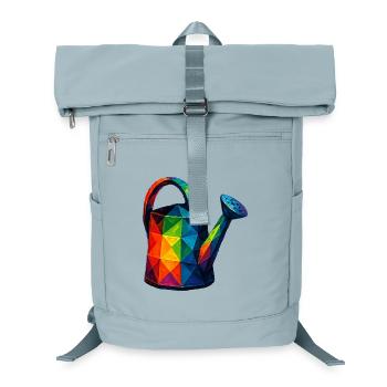 Low Poly Watering Can: Geometric Art for Garden - Laptop Backpack - ice blue - Front