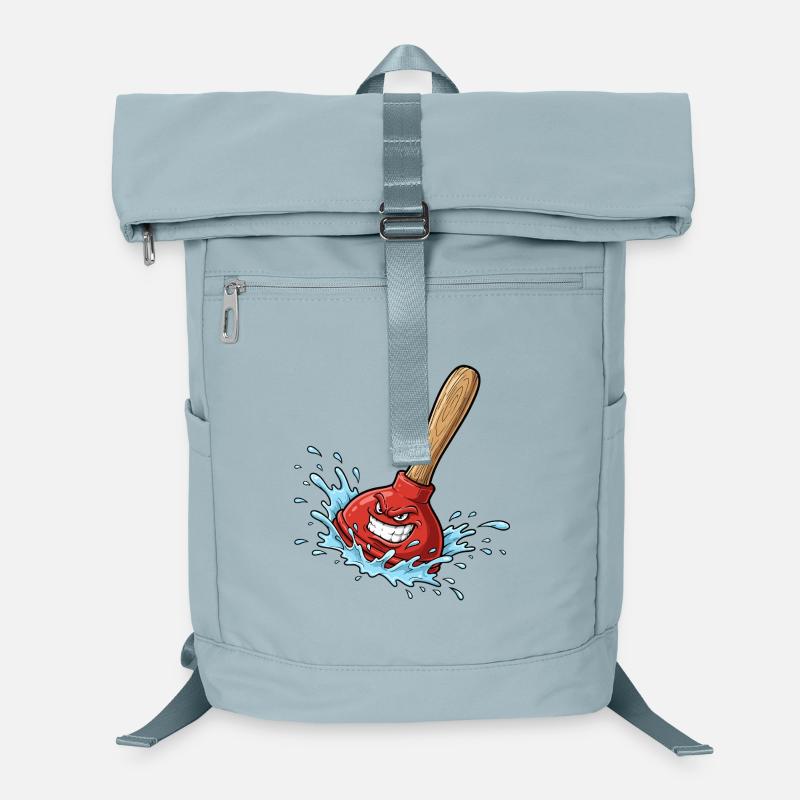Red plunger with water splash Laptop Backpack