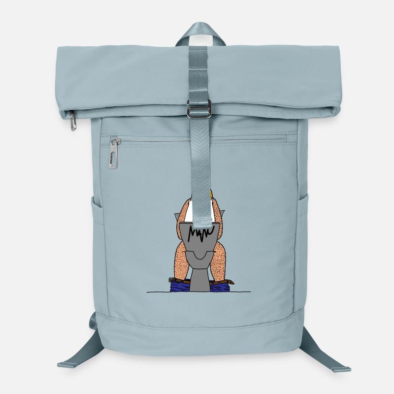 Charakteristische WC - Laptop-Rucksack  - Eisblau