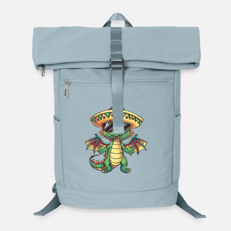 Dragon Funny Sombrero Laptop Backpack