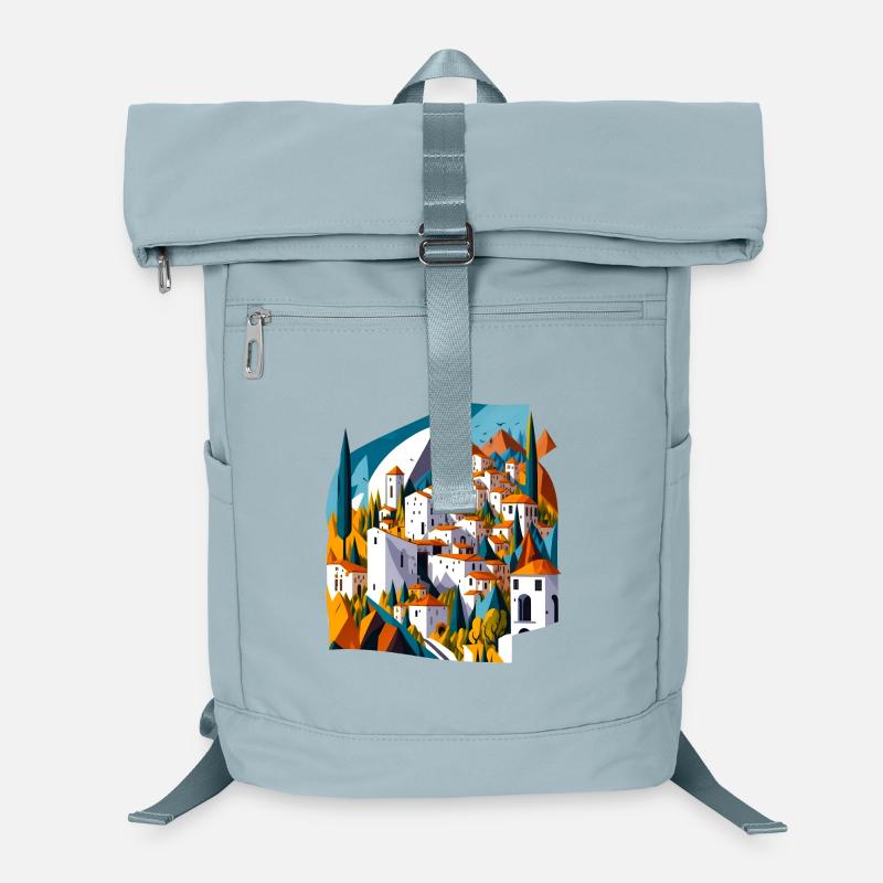 Mediterranes Bergdorf Laptop-Rucksack 