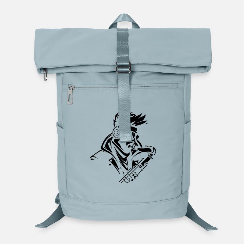 Dessin de saxophoniste Sac à dos ordinateur