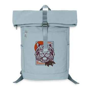 Tigerkopf mit roter Sonne Geometrische Tierkunst - Laptop-Rucksack  - Eisblau - Vorne