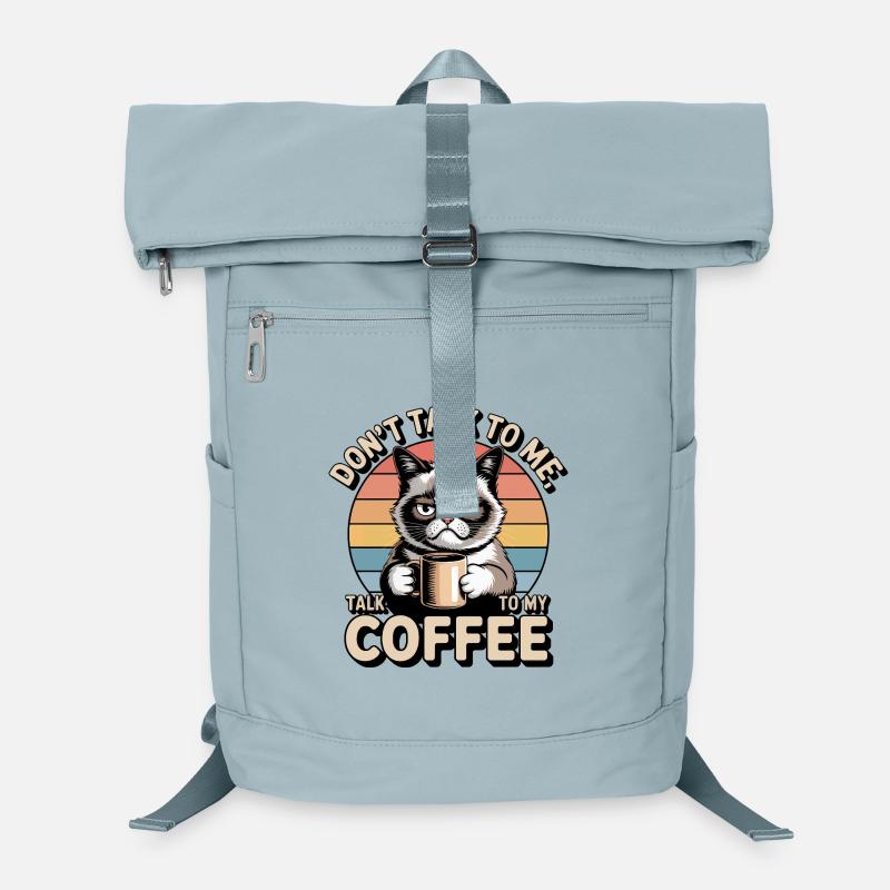 Moody Cat Coffee Laptop Backpack