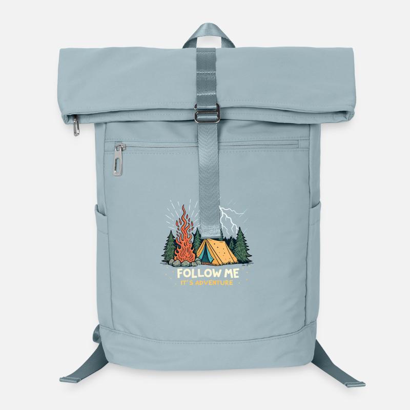 Nature Adventure Tent Camping Fire Laptop Backpack