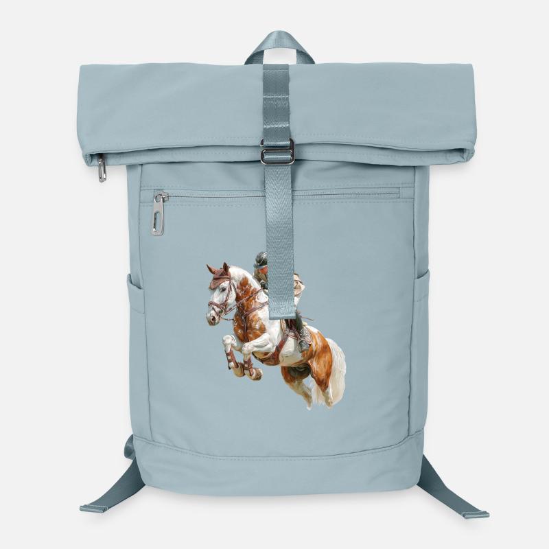 Cavalier sauteur au galop Sac à dos ordinateur