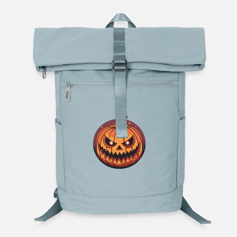 Orange cartoon Halloween pumpkin Laptop Backpack