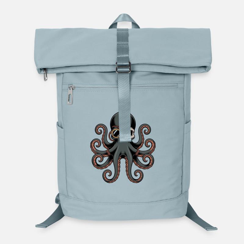 Pieuvre dans le style steampunk avec monocle Sac à dos ordinateur