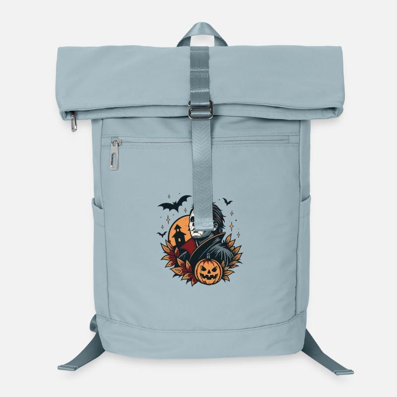 Halloween Skull Night Mask Laptop Backpack