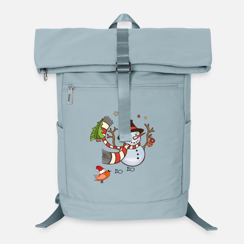 Winter Schneemann mit rotem Schal Laptop-Rucksack 