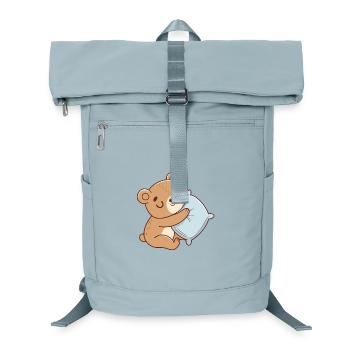 Cuddly Bear and Blue Pillow - Laptop Backpack - ice blue - Front