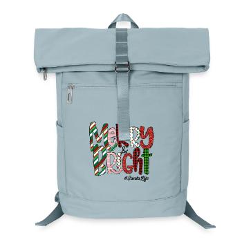 Merry Bright Festive Plaid Pattern - Laptop Backpack - ice blue - Front
