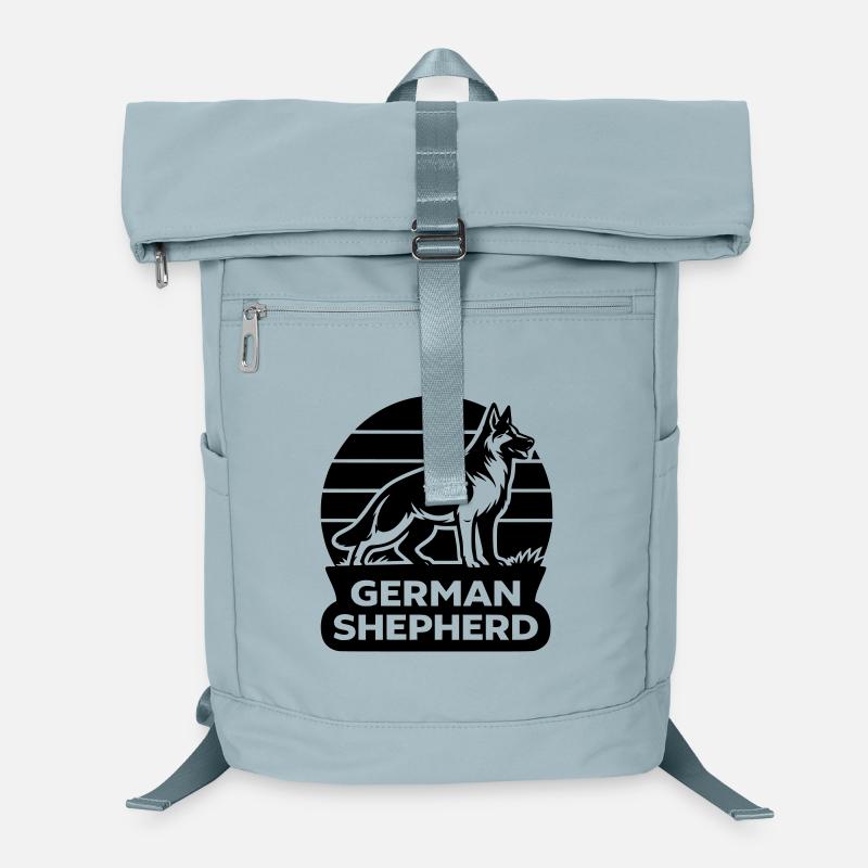 Silhouette du berger allemand Sac à dos ordinateur