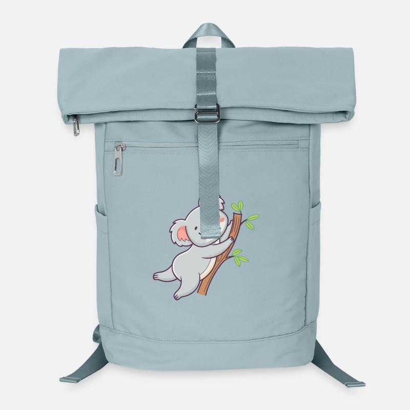 Cuddly koala on pastel branch Laptop Backpack