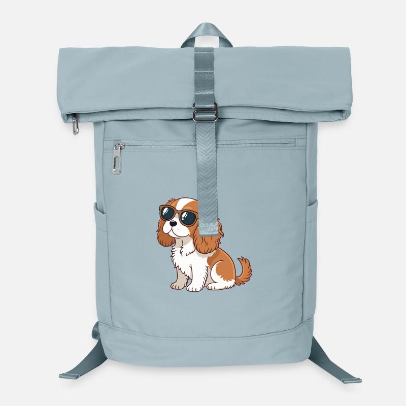 Chien Cavalier lunettes soleil chic Sac à dos ordinateur