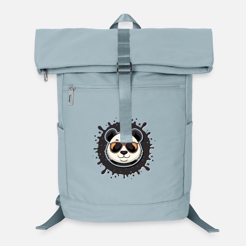 Panda chic lunettes orange splash Sac à dos ordinateur