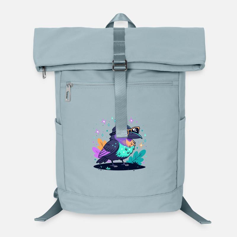 Bunter Rabe mit Brille Laptop-Rucksack 