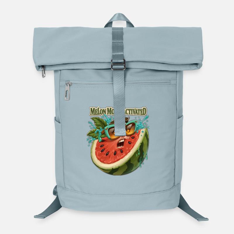 Visage drôle de pastèque activé par l’humeur de melon Sac à dos ordinateur