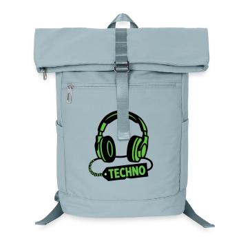 DJ Headphones Techno Rave Festival Producer - Laptop Backpack - ice blue - Front