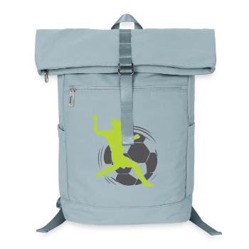 Le foot féminin | Footballeur - Sac à dos ordinateur - bleu glacier - Devant
