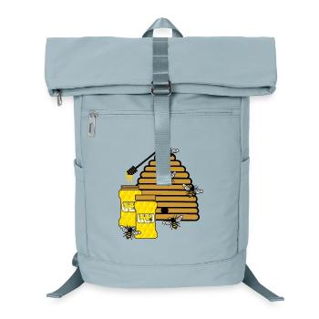Ruche avec du miel et des abeilles - Sac à dos ordinateur - bleu glacier - Devant