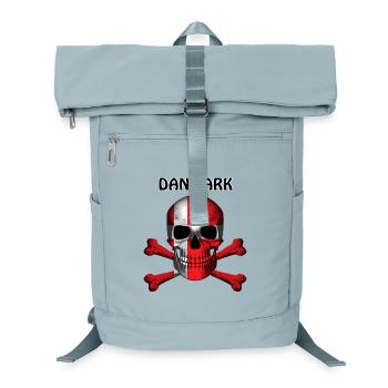 Skull Jolly Roger Pirate Flag Danmark R6Z - Laptop Backpack - ice blue - Front
