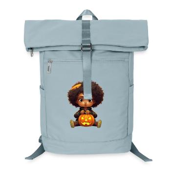 Süßer Halloween-Kuschelmonster mit Kürbis - Laptop-Rucksack  - Eisblau - Vorne