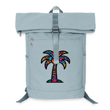 Palm Tree - Laptop Backpack - ice blue - Front
