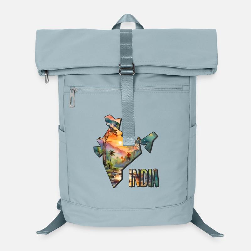 Watercolor Map India Laptop Backpack