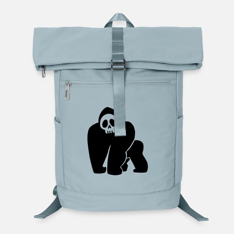 Crâne de gorille noir Sac à dos ordinateur