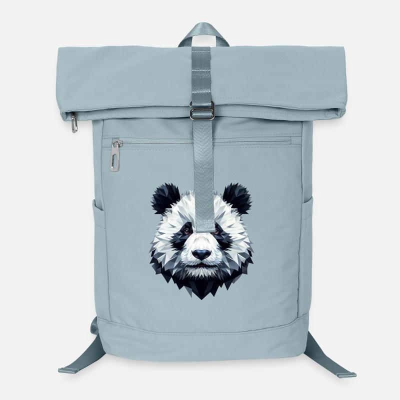 Panda Gesicht Polygon Kunst Geometrie Laptop-Rucksack 