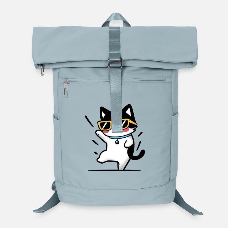Cool Cat with Yellow Glasses Laptop Backpack
