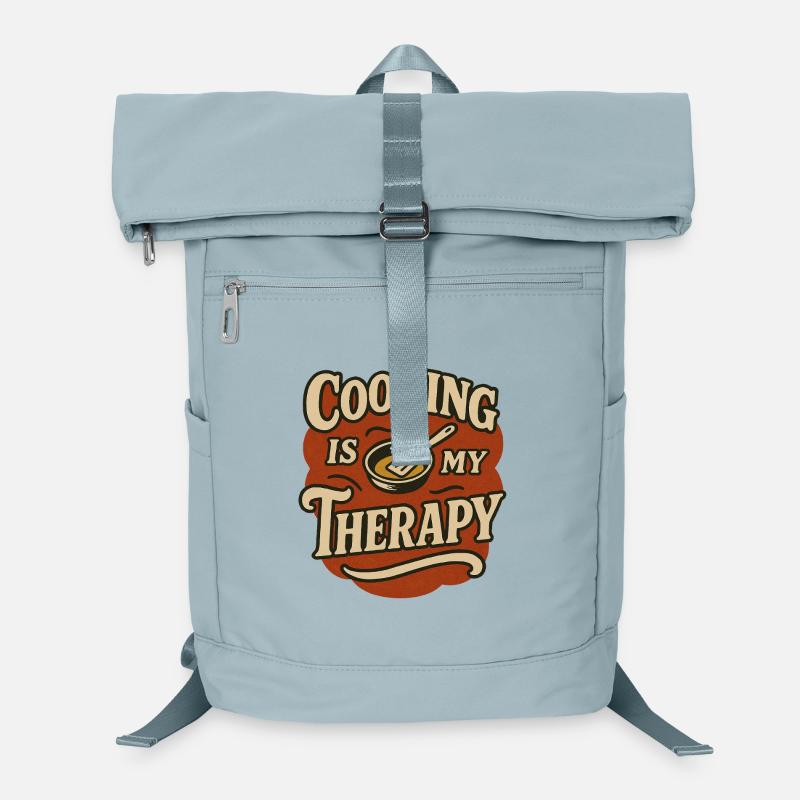Cooking Is My Therapy Retro Design Laptop Backpack
