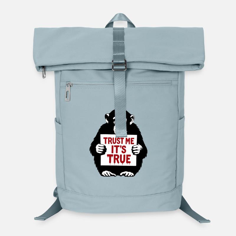 Monkey with Shield Trust Me It's True Laptop Backpack