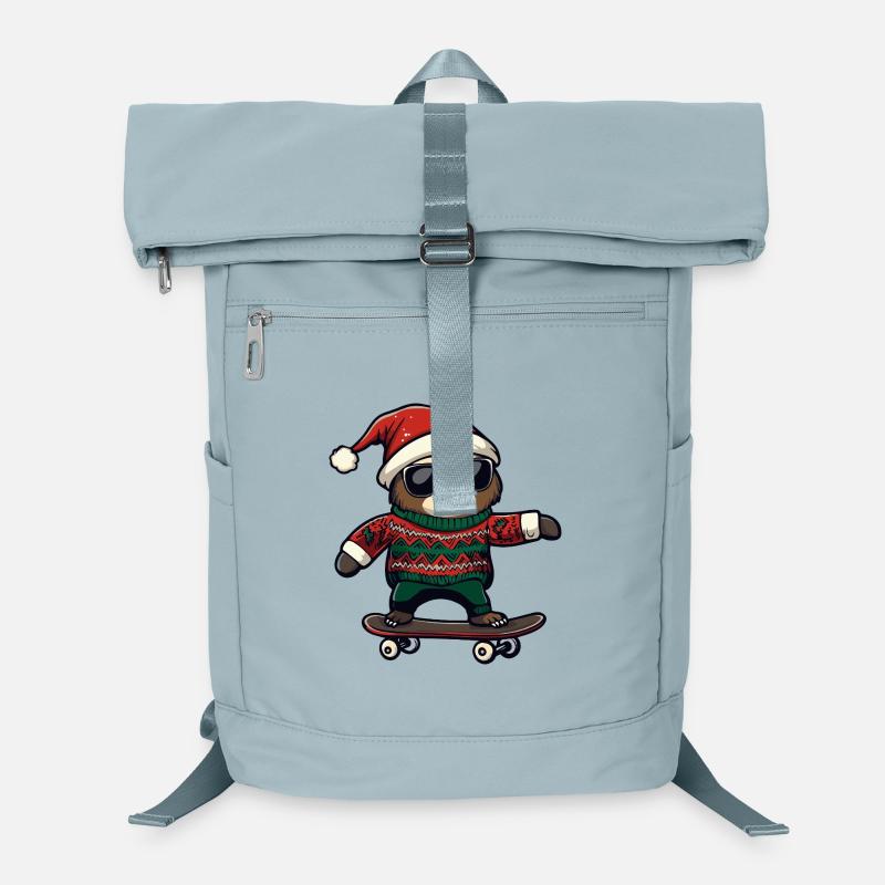 Sloth Christmas Funny - Laptop Backpack - ice blue