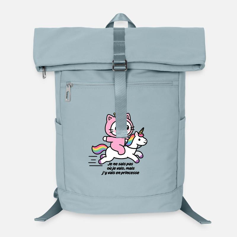 Chat rose sur licorne arc-en-ciel Sac à dos ordinateur